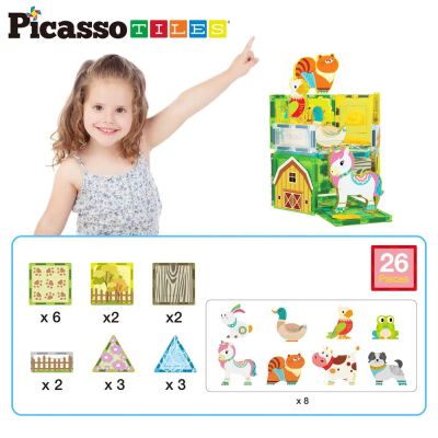 Магнитен конструктор Ферма за животни Picasso Steam PTQ27