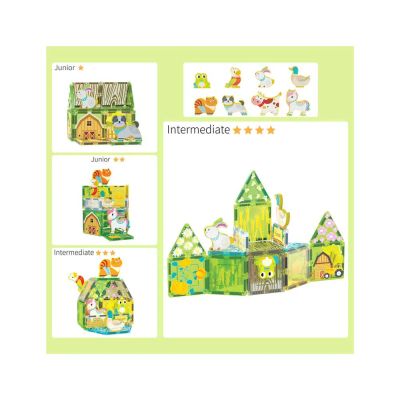 Магнитен конструктор Ферма за животни Picasso Steam PTQ27