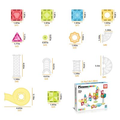 Магнитен конструктор Писта за топчета Travel Picasso Steam PTMG60