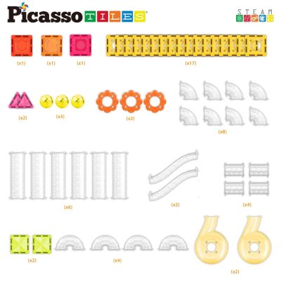 Магнитен конструктор Писта за топчета Travel Picasso Steam PTMG60