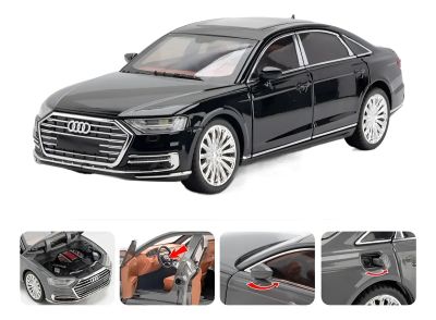 Метален автомобил Audi A8 Long Quattro 1/24 black