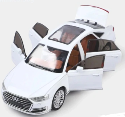 Метален автомобил Audi A8 Long Quattro 1/24 бял