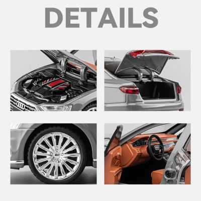 Метален автомобил Audi A8 Long Quattro 1/24 сив