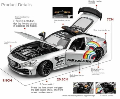 Метален автомобил Mercedes Benz AMG GT Safety Car Formula 1 1/24 red