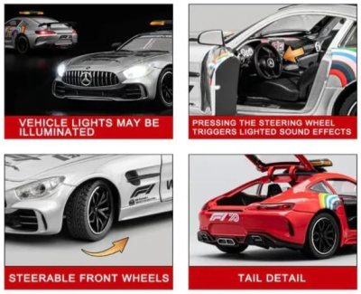 Метален автомобил Mercedes Benz AMG GT Safety Car Formula 1 1/24 red