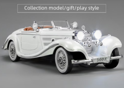 Метален автомобил Mercedes Benz 500K 1/24 бял