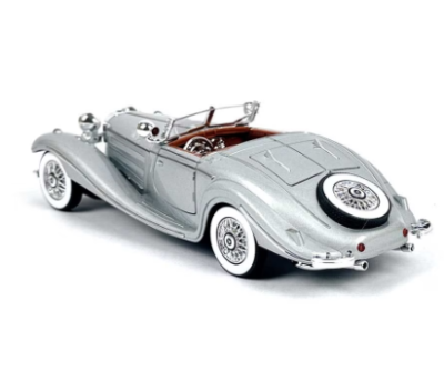 Метален автомобил Mercedes Benz 500K 1/24 сребрист