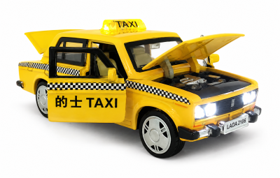 Метална кола Lada Taxi със светлини и звуци 1:32