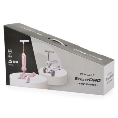 Тротинетка със седалка 2in1 Byox StreetPro pink
