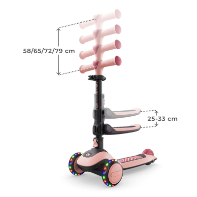 Тротинетка със седалка KinderKraft Halley 2 ROSE PINK