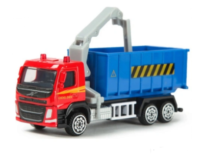 Метален камион Volvo контейнер с кран MSZ 1:72