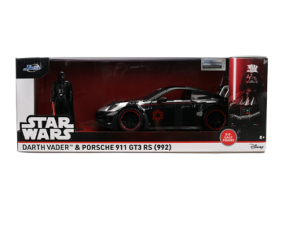 Метален автомобил Porsche 911 Star Wars Darth Vader 1:24 Jada 77314