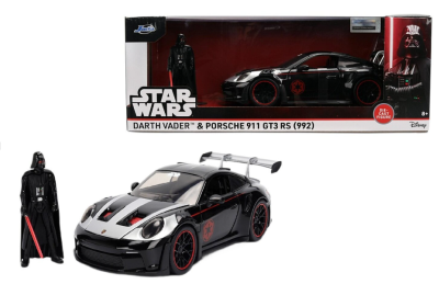 Метален автомобил Porsche 911 Star Wars Darth Vader 1:24 Jada 77314