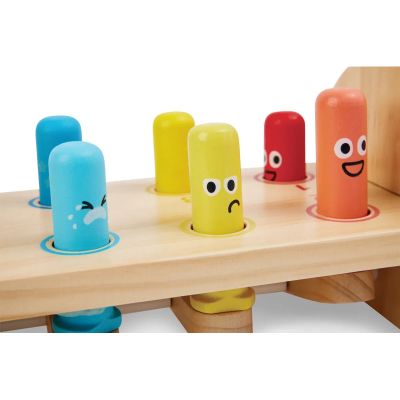 Дървена играчка с чукче Чудовища Hape H0529