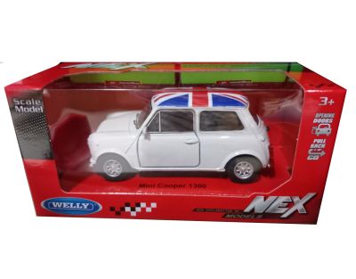 Металeн автомобил Mini Cooper 1300 1:34 Welly 