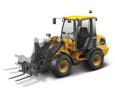 Строителна машина Volvo L25 мотокар виличен товарач Bburago 1:50 