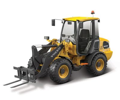 Строителна машина Volvo L25 мотокар виличен товарач Bburago 1:50 