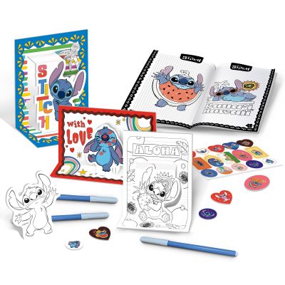 Раница с комплект за рисуване Stitch 2 в 1 Lisciani