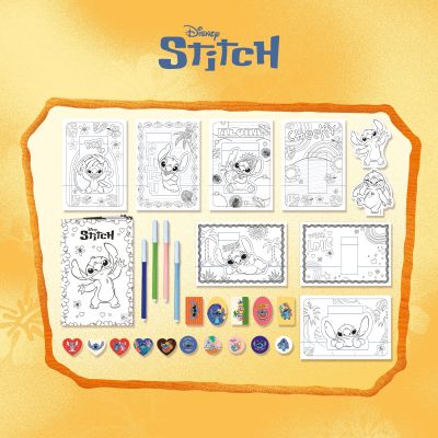 Раница с комплект за рисуване Stitch 2 в 1 Lisciani