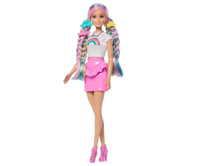 Кукла Barbie с шарена коса и аксесоари за прически Mattel JJP07