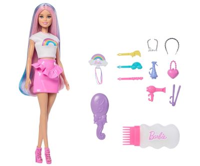 Кукла Barbie с шарена коса и аксесоари за прически Mattel JJP07