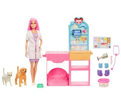 Кукла Barbie Ветеринарна клиника Mattel JFX93