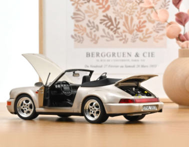 Колекционерска метална кола Porsche 911 Turbo Look Cabriolet 1:18 NOREV 187140