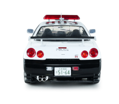 Метален автомобил Nissan Skyline GT-R Japanese Police 1:18 SOLIDO 1804317