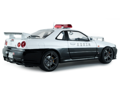 Метален автомобил Nissan Skyline GT-R Japanese Police 1:18 SOLIDO 1804317