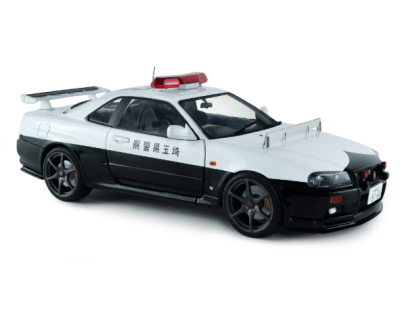 Метален автомобил Nissan Skyline GT-R Japanese Police 1:18 SOLIDO 1804317