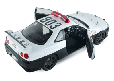 Метален автомобил Nissan Skyline GT-R Japanese Police 1:18 SOLIDO 1804317