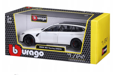 Метална кола BMW M3 Touring 1:24 Burago бял