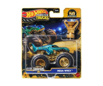 Метално бъги Mega Wrex Шампиони 1:64 Monster Trucks Hot Wheels JDV96
