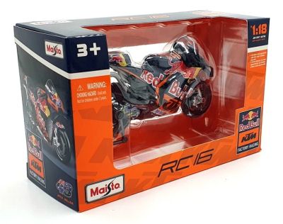 Метален мотор KTM RC16 Red Bull #43 Moto GP Maisto 1:18