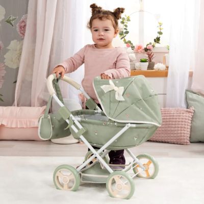 Количка за кукли с чанта COSY зелена BAYER 12728AA 