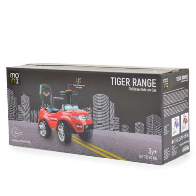 Детска кола за яздене и бутане Tiger range червен