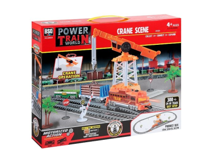 Детски товарен влак с релси и кран POWER TRAIN 20819