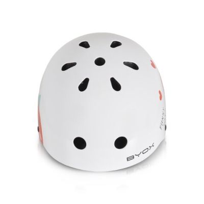 Детска регулируема каска SKATE Byox Y09 54-58 cm бял