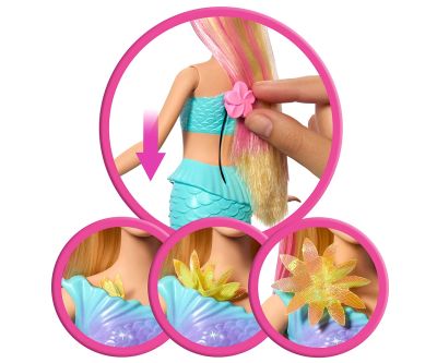 Кукла Barbie вълшебна русалка с цветна магия Mattel JDM72