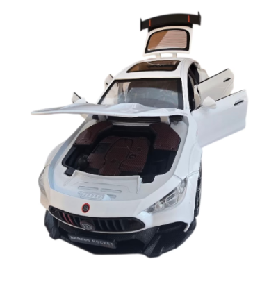 Метален автомобил Mercedes Brabus Rocket 900 1/24 бял