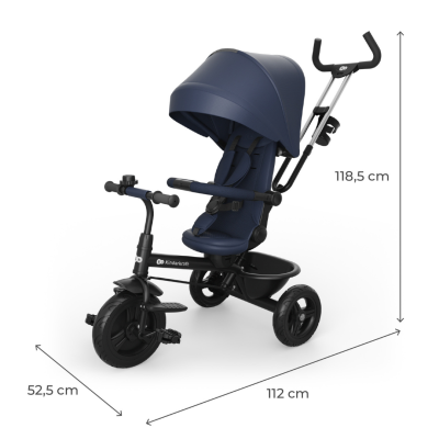 Триколка със сенник KinderKraft ASTON PLUS СИВА