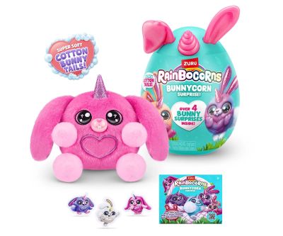 Мини пухкави зайчета розови ушички Zuru Rainbocorns Bunnycorn 