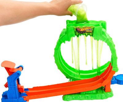 Писта лупинг слуз и камион мутант Monster Trucks Mutant Chaos Hot Wheels City Mattel JMK91