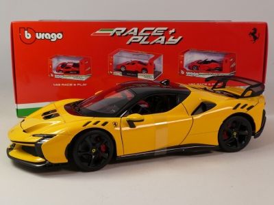 Метална кола Ferrari SF90 XX Stradale Bburago 1:18 жълт