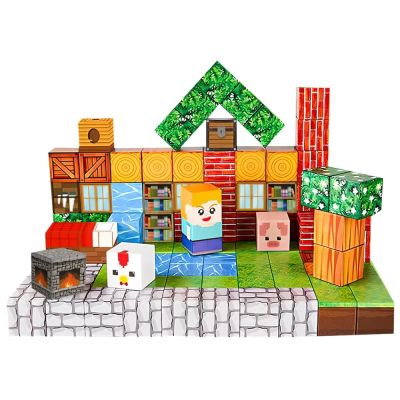 Магнитен конструктор Wood Factory Метална Кутия MagniCubes FD1688-C39