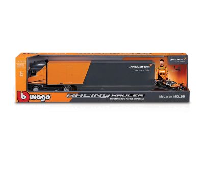 Метален камион автовоз Mercedes Benz McLaren team F1 1/43 Bburago 38401 