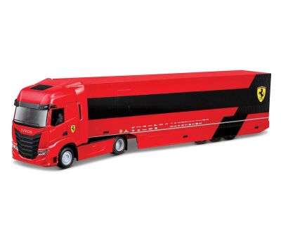 Метален камион автовоз Iveco Ferrari team F1 1/43 Bburago 36867