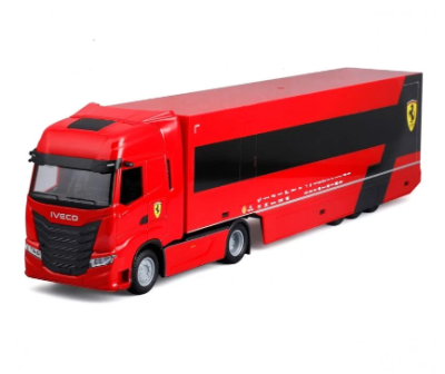 Метален камион автовоз Iveco Ferrari team F1 1/43 Bburago 36867