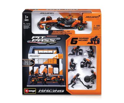 Комплект кола McLaren MCL39 #4 Lando Norris с Бокс 1:43 Bburago 38457 