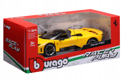 Метална кола Ferrari F80 1:24 Bburago 26034 жълт